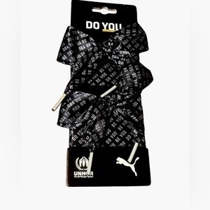 Puma New Satin Do You Laces, Shoestrings Black Large 110cm change up your shoes